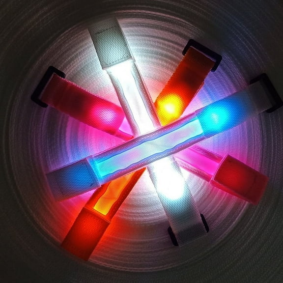 USB rechargeable LED luminous wrist strap optical fiber luminous bracelet flash bracelet outdoor running concert props - yellow