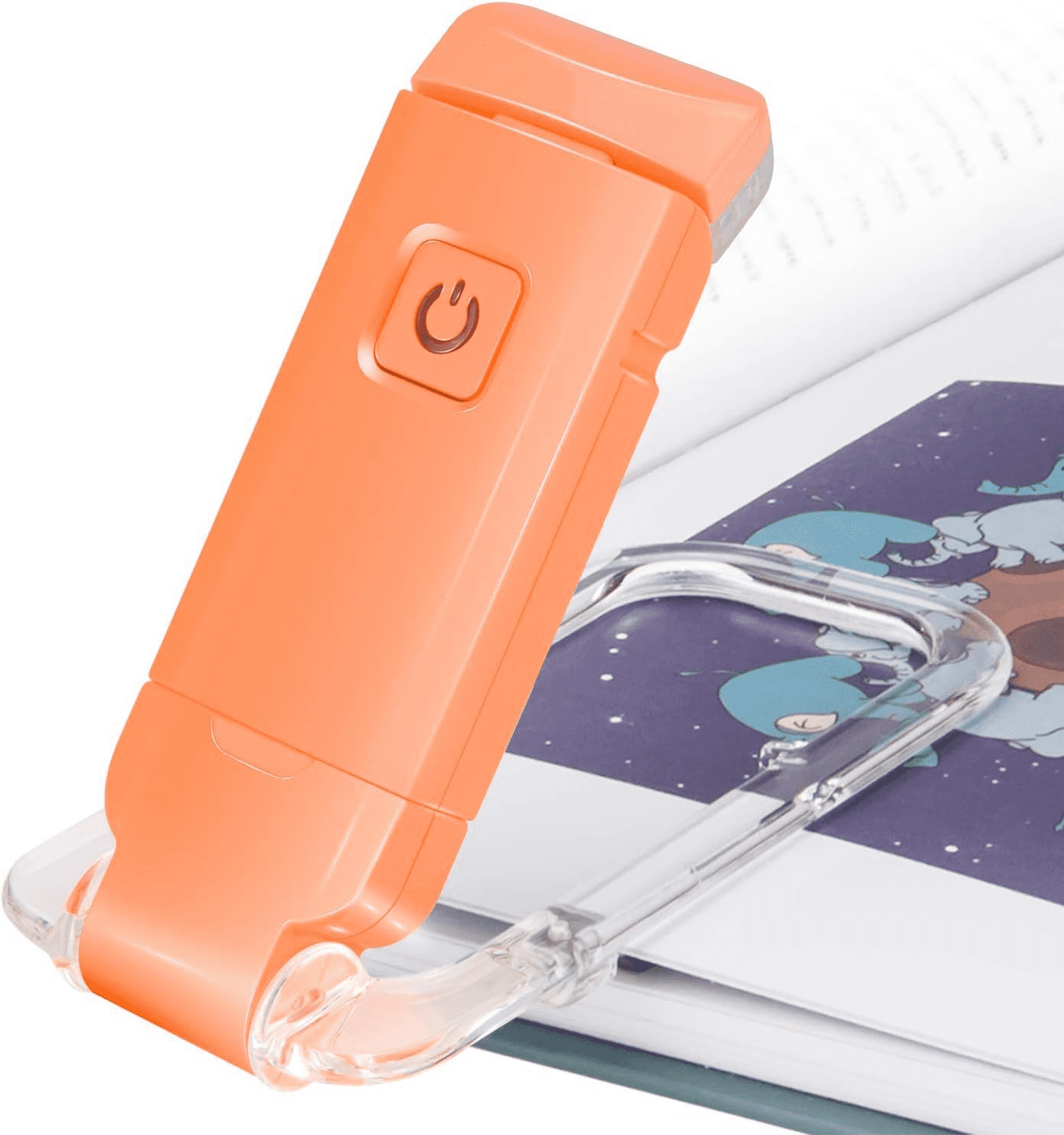 USB rechargeable clip-on book light - 3 levels of brightness adjustable ...