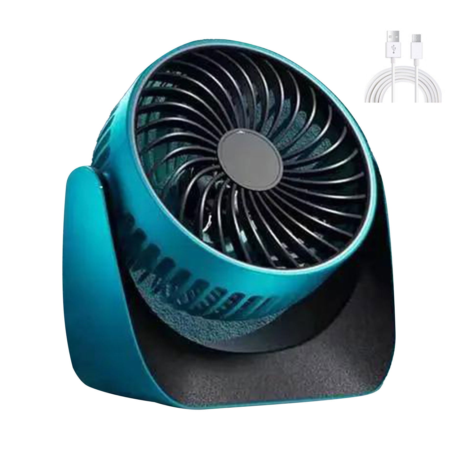 USB rechargeable fan portable desktop silent fan 360° Rotation 3-speed ...