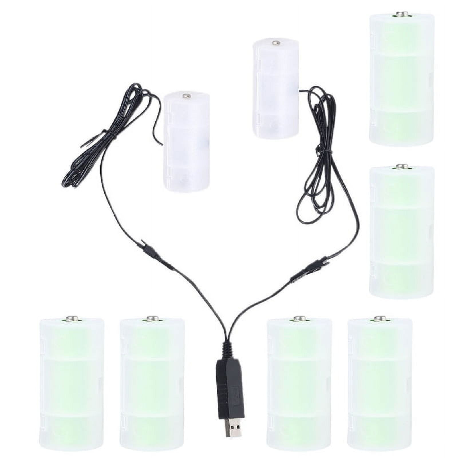 USB to 1.5V 3V 4.5V 6V C Battery Eliminate Cable Replace 14pcs Size C