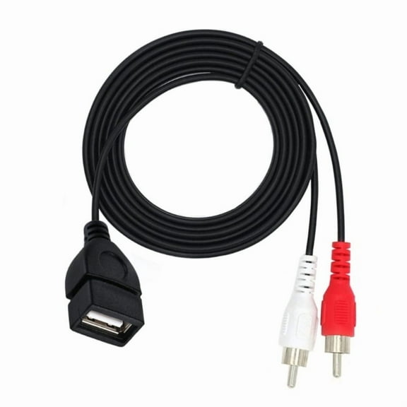 USB to 2RCA Cable USB 2.0 Female to 2RCA Male Y Splitter Sound Video Composite Adapter Cable For Home Theater Receiver