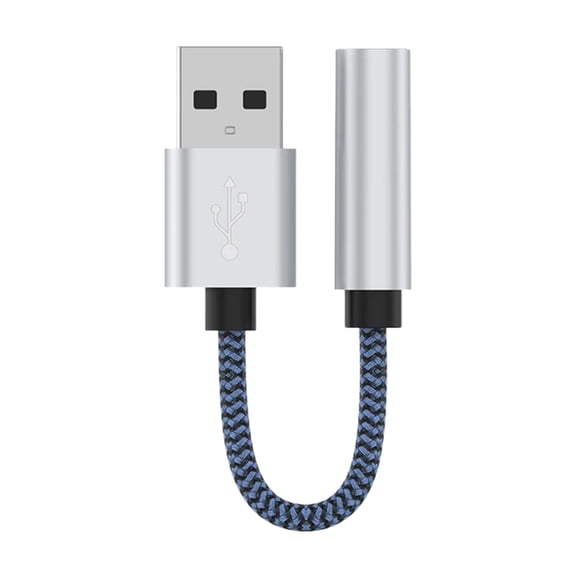 USB to 3.5mm Extension Cable Male to Female Portable Sound Card for Headphone Mobile Phone Enhances Sound Output Quality