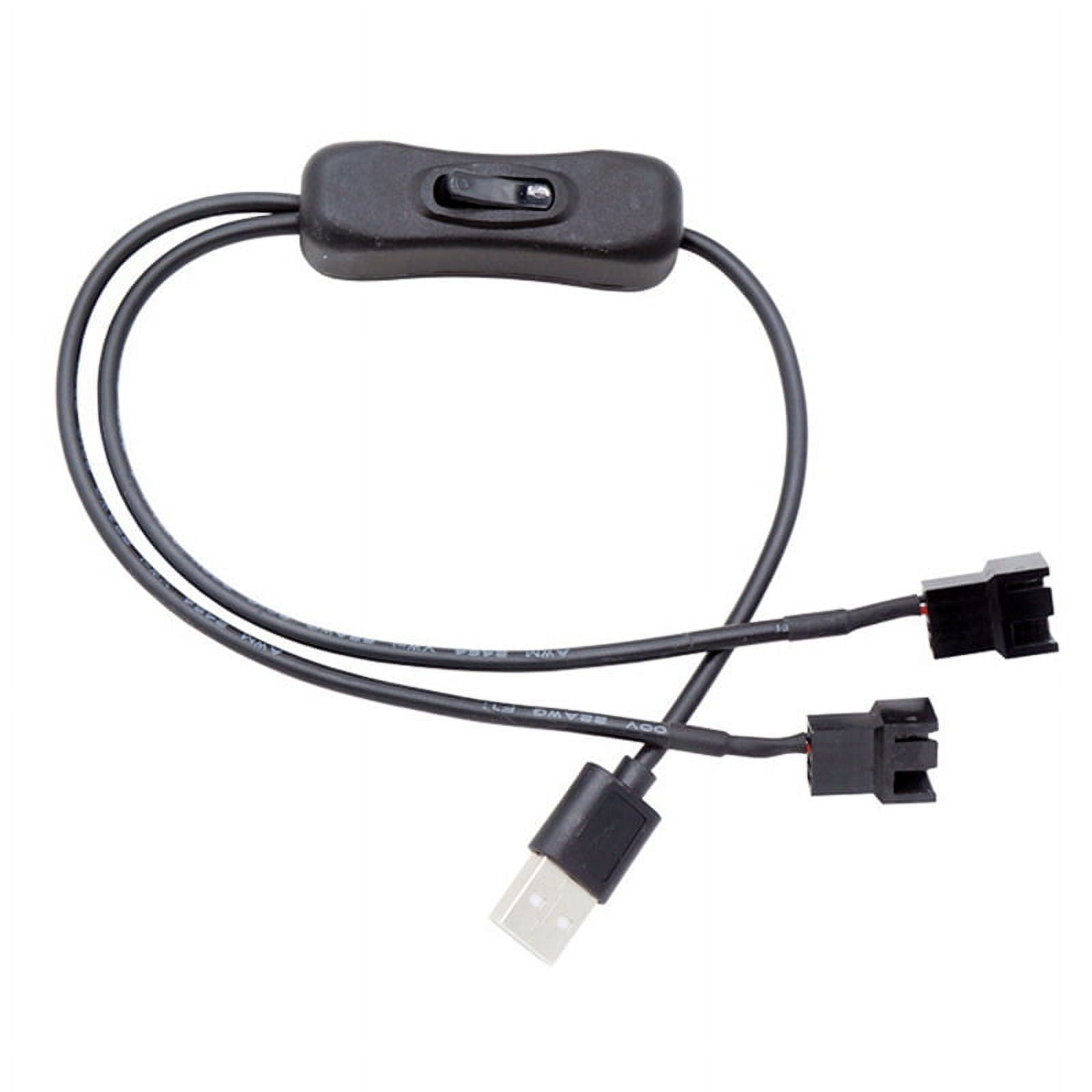 USB to 3-Pin / 4-Pin PWM 5V USB Sleeved Fan Power Adapter Cable Case ...