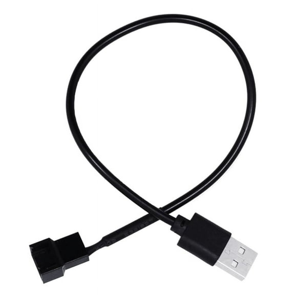 USB to 4Pin Fan Cable USB to CPU Fan Adapter Cord for Laptop Notebook Fans 5V Power Supply 30CM/11.8in