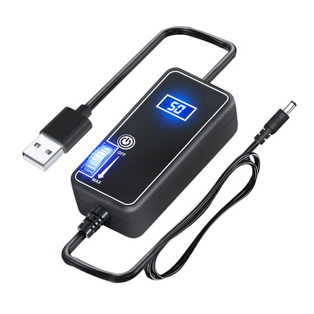 USB to 5.5x2.1mm Digital Temperature Monitor Stepless Speed Adjustable ...