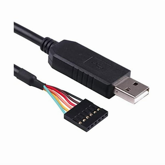USB to 5v TTL UART Serial Cable 6 Way 0.1" Pitch Terminated Connector 5.0V Signalling Converter Adapter Cable 6FT Compatible TTL-232R-5V