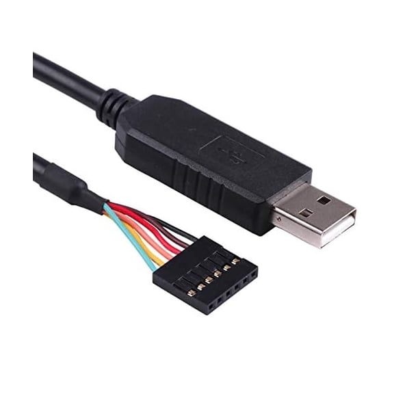 USB to 5v TTL UART Serial Cable 6 Way 0.1" Pitch Terminated Connector 5.0V Signalling Converter Adapter Cable 6FT Compatible TTL-232R-5V