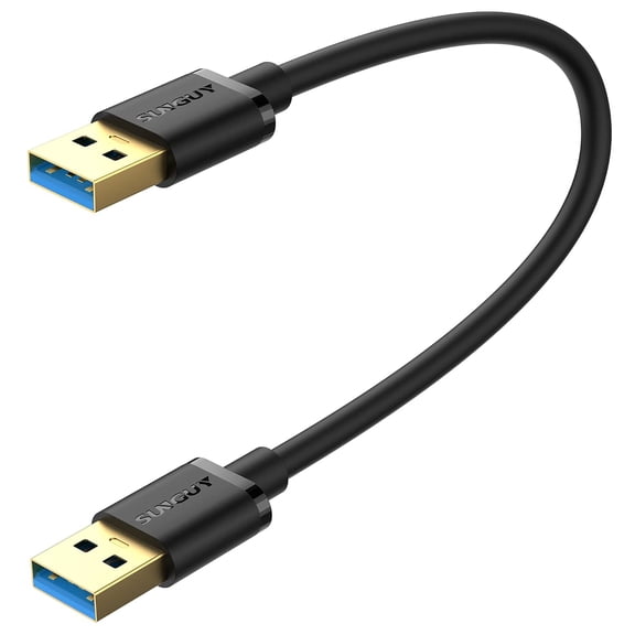 USB to Cable 1FT Short 3.0 Type A Male Data Transfer up 5Gbps Compatible with Printers Modems Hard Drives Monitor Camera Wacom DVD Hub