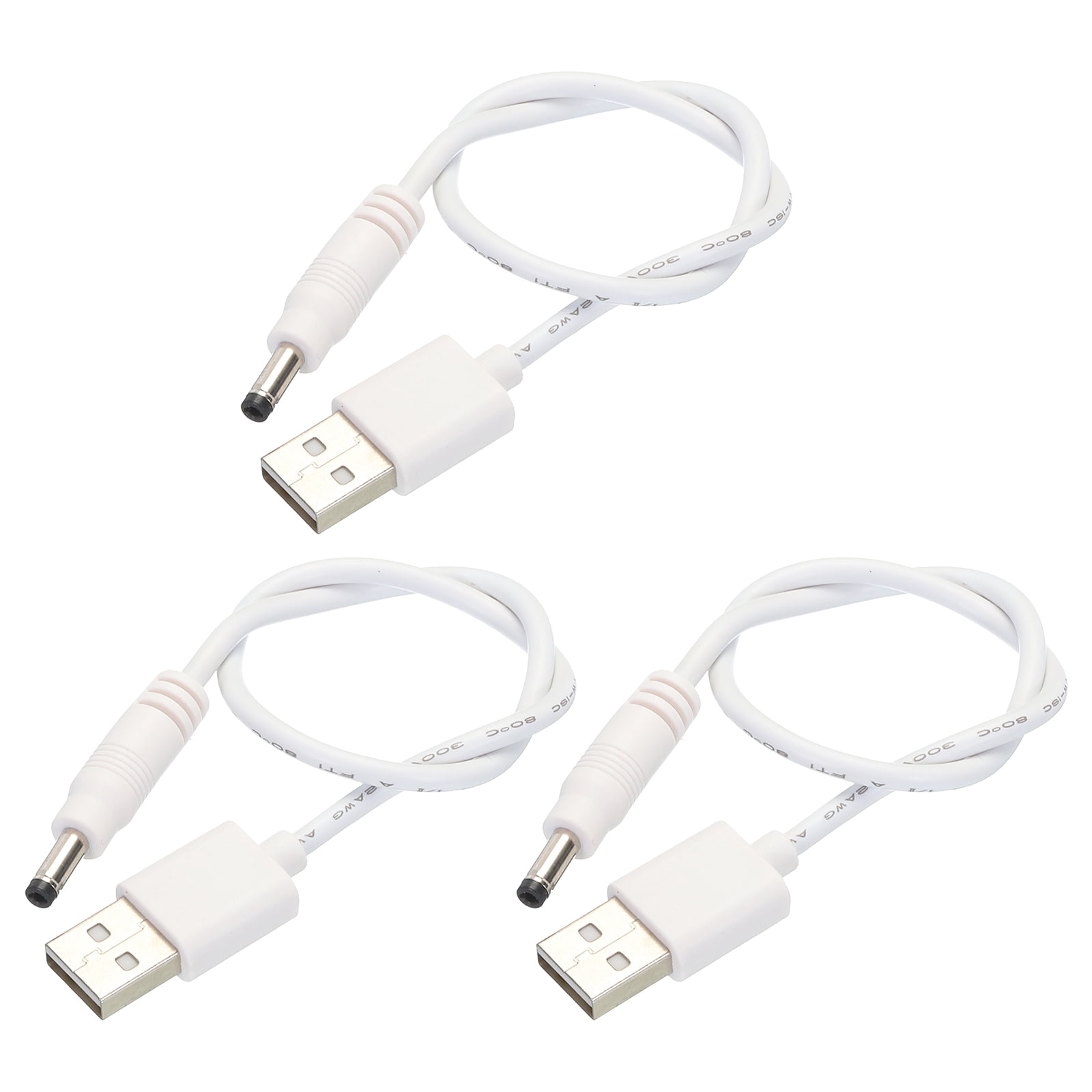 QUARKZMAN Cavo di Alimentazione USB a DC 0,5 M USB a DC 5,5mm x 2,5mm Cavo Alimentazione 5V Nero per Mini Ventola Fotocamera Telefono Cellulare Tablet Dispositivi 2pz
