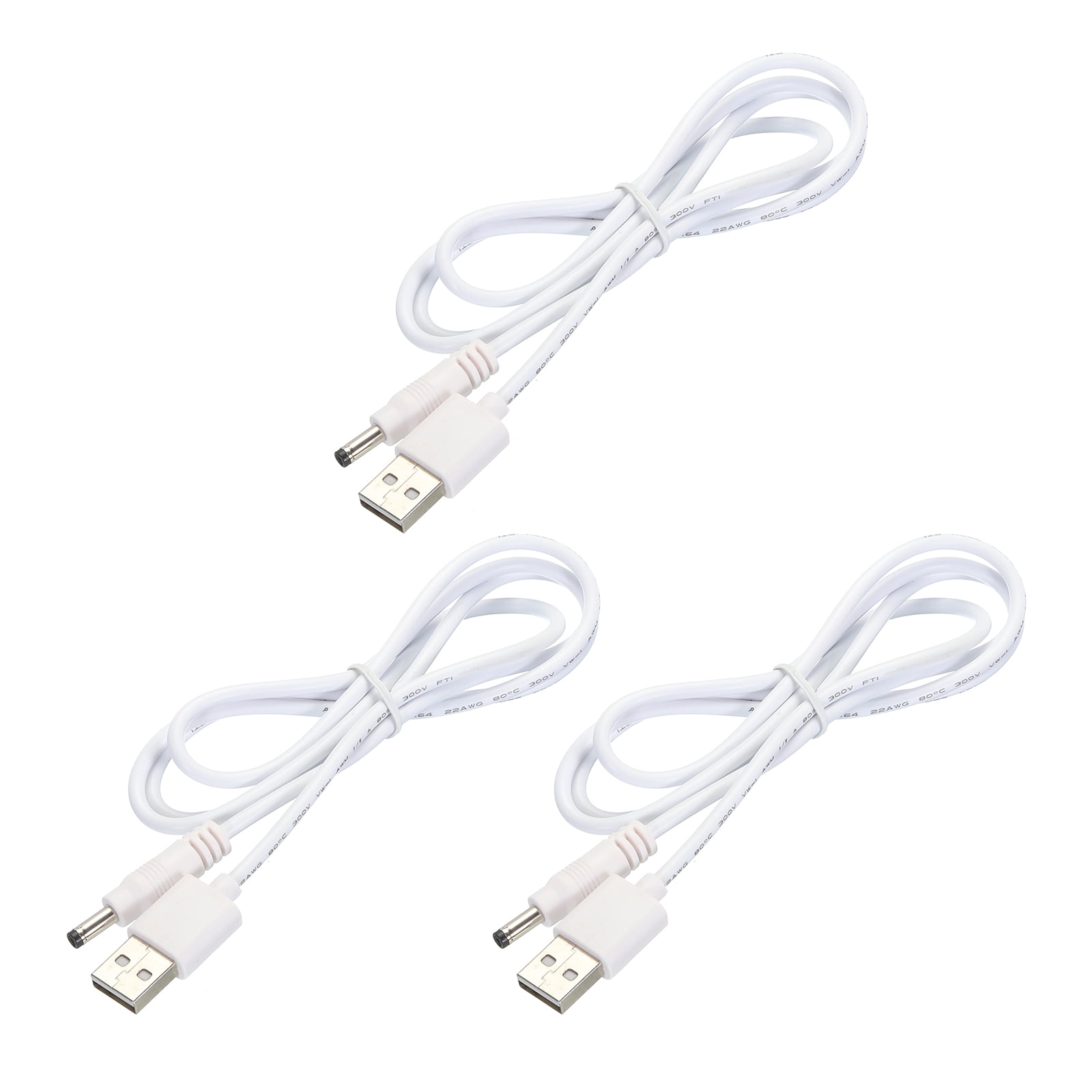USB To Dual DC 5.5x2.1mm Splitter Cable - 5V Power Cable For Fans, LED Lights, Routers