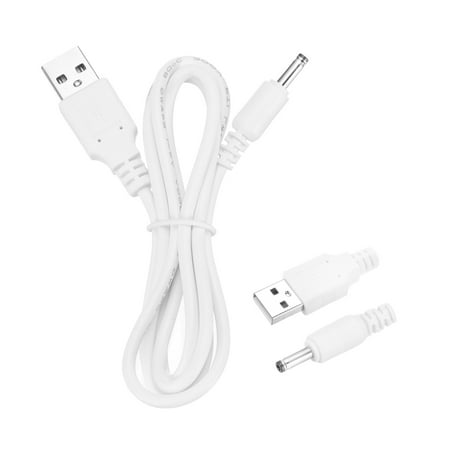 Uxcell USB to DC Power Cable 2A 5V DC Power Cord 3.5mmx1.35mm Connector 3.3ft, White