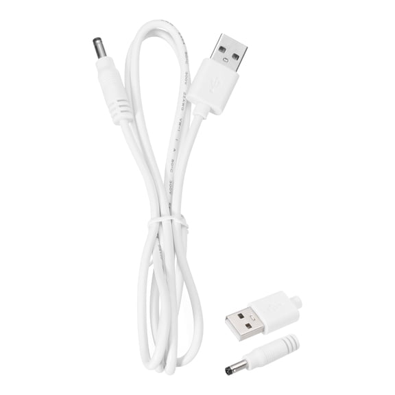 USB to DC Power Cable 3A 5V DC Power Cord 4mm x 1.7mm Jack Charging Plug Connector Cable Adapter for Fan Camera(3.3ft, White)
