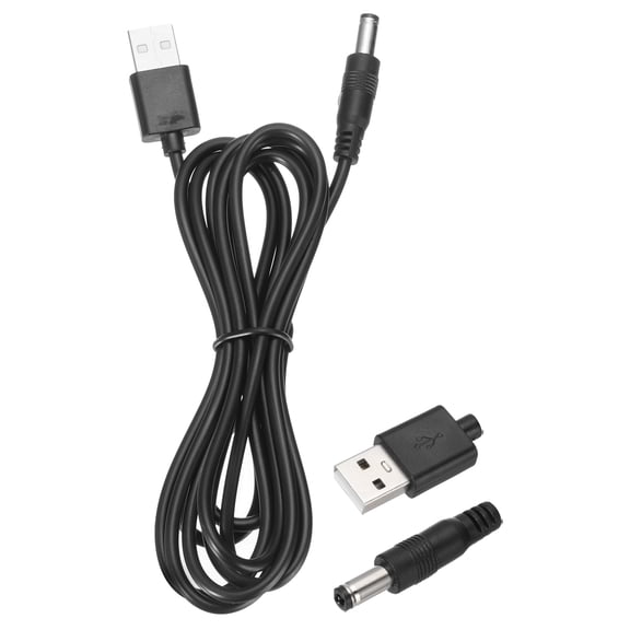 USB to DC Power Cable 3A 5V DC Power Cord 5.5mm x 2.5mm Jack Charging Plug Connector Cable Adapter for Fan Camera(6.6ft, Black)