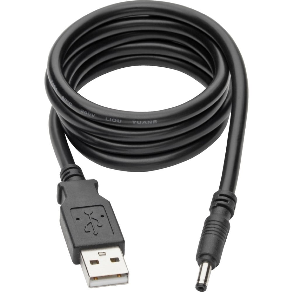 USB to DC Power Cable – M/M, USB-A to 3.5 x 1.35 mm DC Barrel Plug, 3 ft.