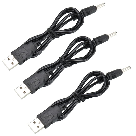 USB to DC3.5x1.35mm Power Adapter 5V/2A PVC-Coated Cord for Home/Travel Devices