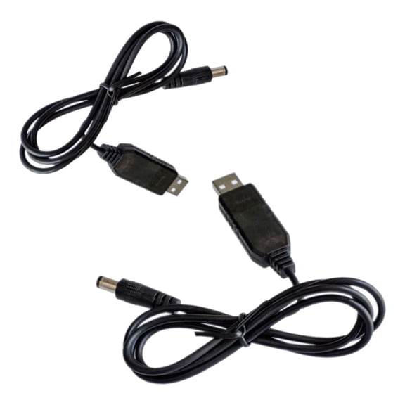 USB to DC5.5x2.1mm Power Boost Cable 5V to 9V/12V Power Cord for Routers, Cameras with Overload Protections 100cm