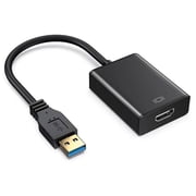 USB to HDMI-Compatible Adapter, HD 1080P Video Audio Converter, USB 3.0 to HDMI Adapter Cable for Multiple Monitors, Support Windows