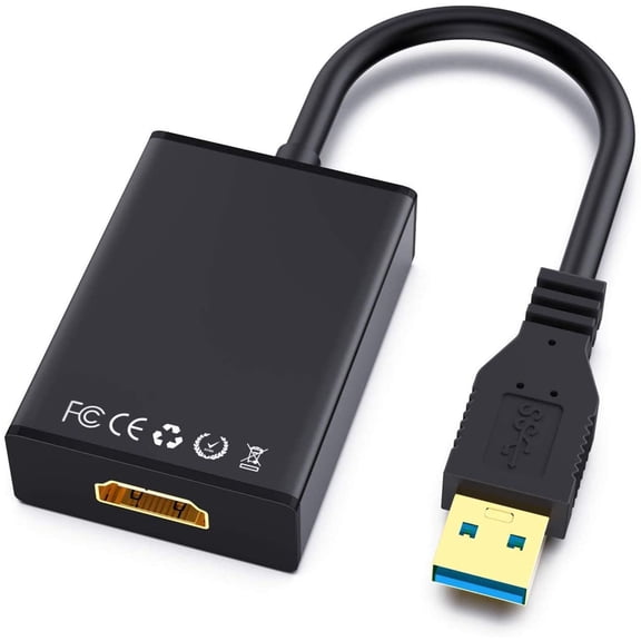 USB to HDMI Adapter, USB 3.0/2.0 to HDMI Cable Multi-Display Video Converter- PC Laptop Windows 7 8 10,Desktop, Laptop, PC, Monitor, Projector, HDTV.
