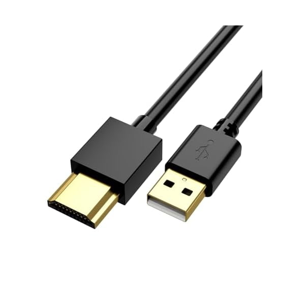 USB to HDMI Charger Cable Cord 3.3FT/1M USB to HDMI Adapter Cable for Mac iOS Windows 12/11/10/Vista/XP, HDTV, Satellite Box, Blu-Ray Player, etc