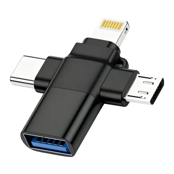 Adapter for Lightning Micro USB C Port, 3 In 1 USB to Type C Adapter