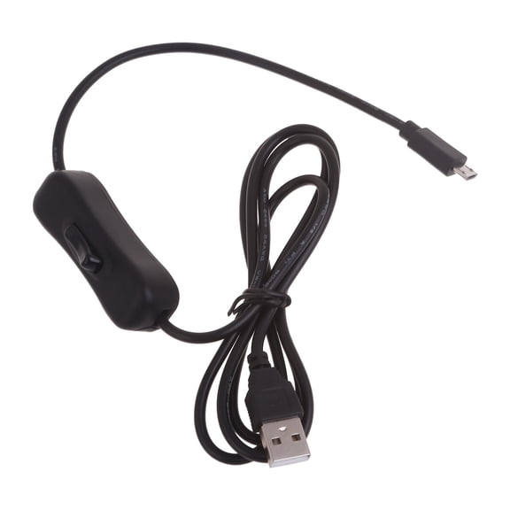 USB to Micro USB Charging Cord with Power Button Control On/Off Suitable for Car Recorder Phone Tablet LED Desk Lamp Fan