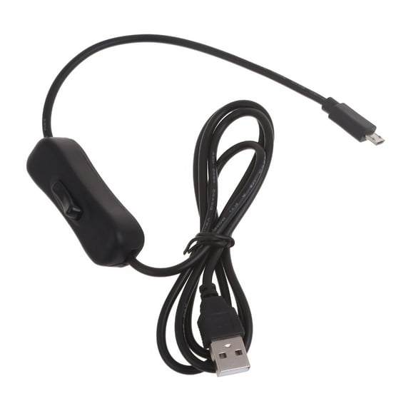 USB to Micro USB Charging Cord with Power Button Control On/Off Suitable for Car Recorder Phone Tablet LED Desk Lamp Fan