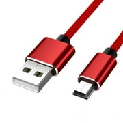USB to Mini USB Braided Cable Fast Data Charger Cable for Digital Camera GPS