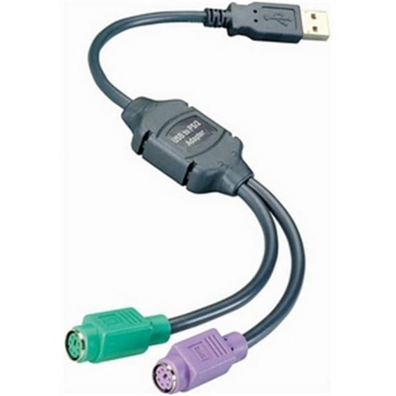 USB to PS-2 Cable Adapter 4-pin Type A Male USB to 2 x 6-pin mini-DIN PS-2 Female 7.8 Inch