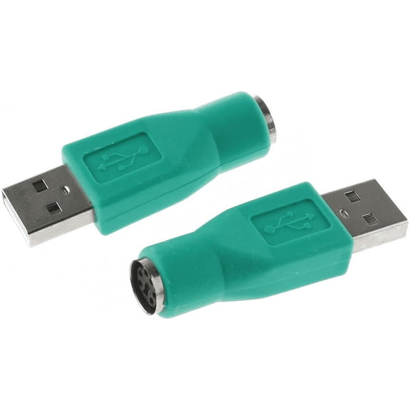 USB to PS2 Adapter Green PS/2 Male to USB Female Converter Adapter for Mouse and Keyboard