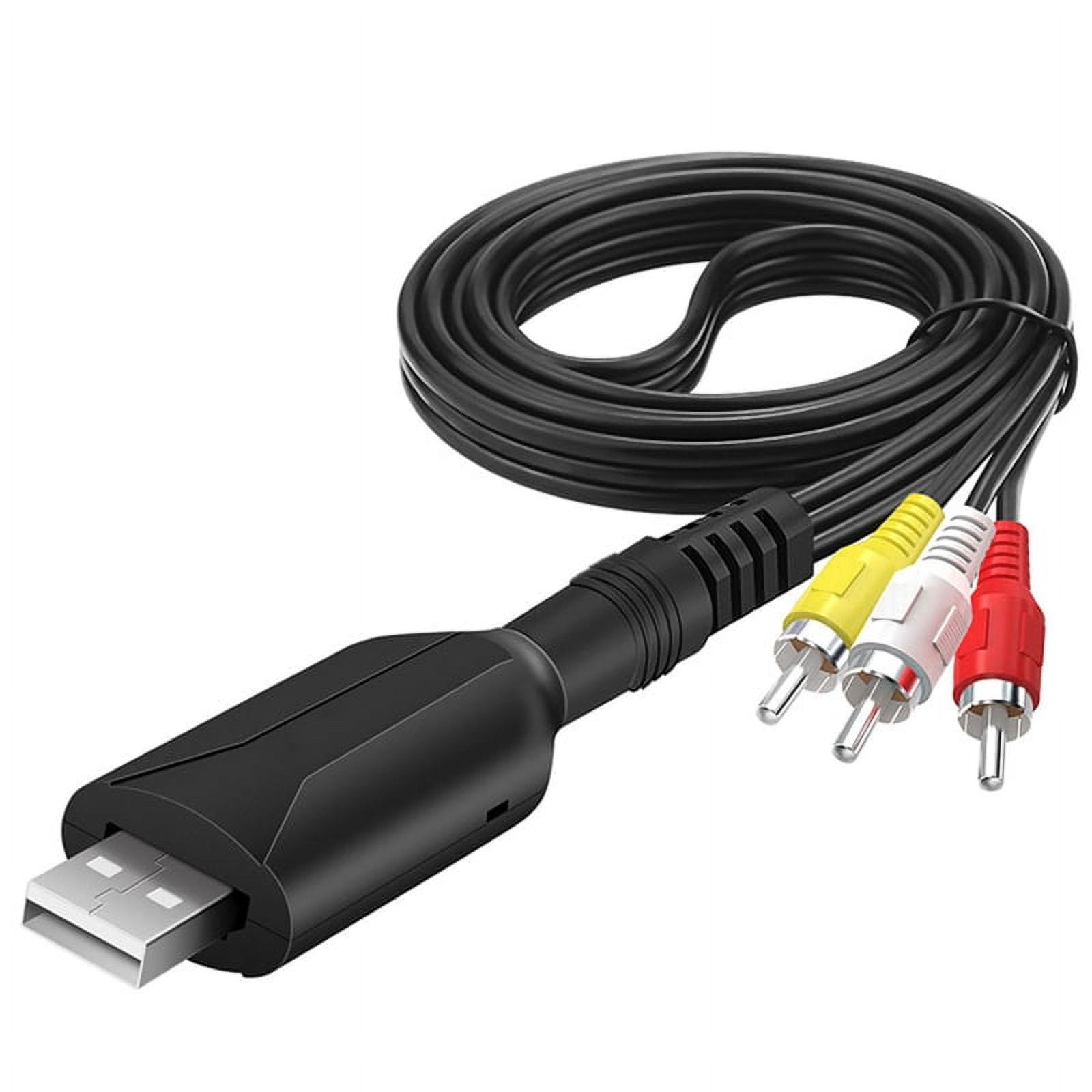 USB to RCA Cable USB 2.0 Male to 3 RCA Male Coverter Cord Stereo Audio Video Cable Television
