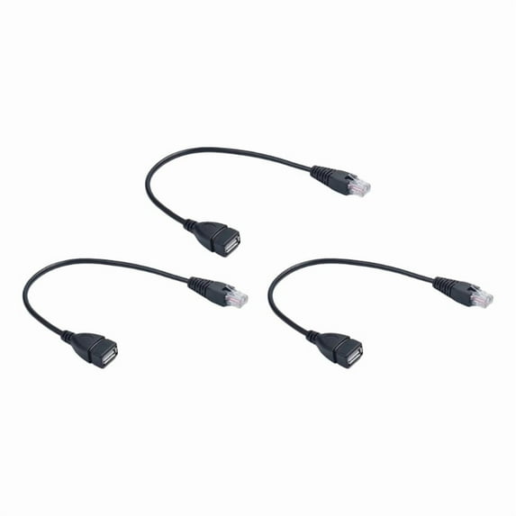 USB to RJ45 Cable USB Female To RJ45 Male Ethernet Adapter Cable 30cm Plugs And Play For Routers Modems IP Cameras