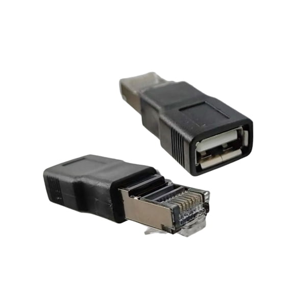 USB to RJ45 Ethernet Adapter USB2.0 Female to RJ45 Male Converters for Networking Devices and Reliability Connection