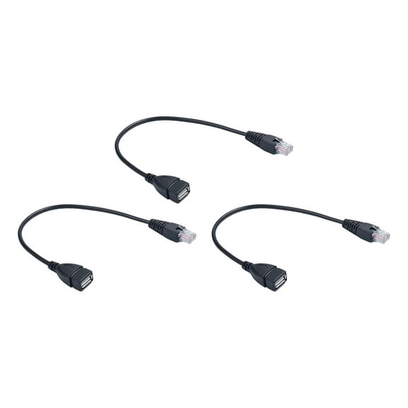 USB to RJ45 Ethernet Cable 30cm Plug & Play, High-Speed Adapter for Printers Cameras Modems Wins