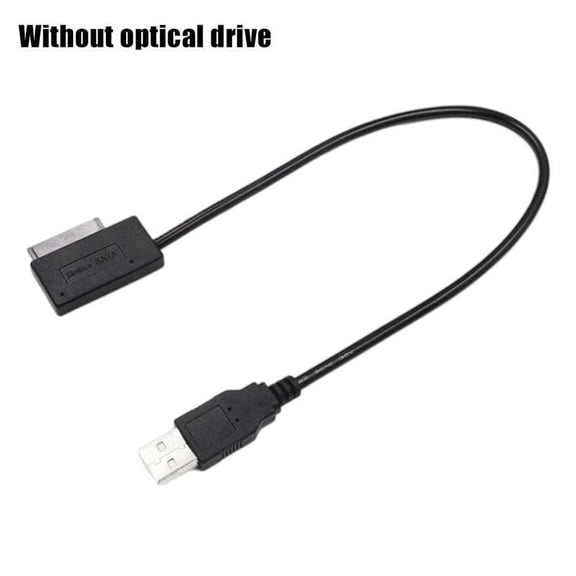 USB to SATA Optical Drive Adapter Cable, 6+7 Pin 2nd Gen Notebook ODD Converter, 480Mbps Plug and Play Slimline DVD Drive Adapter for Laptop