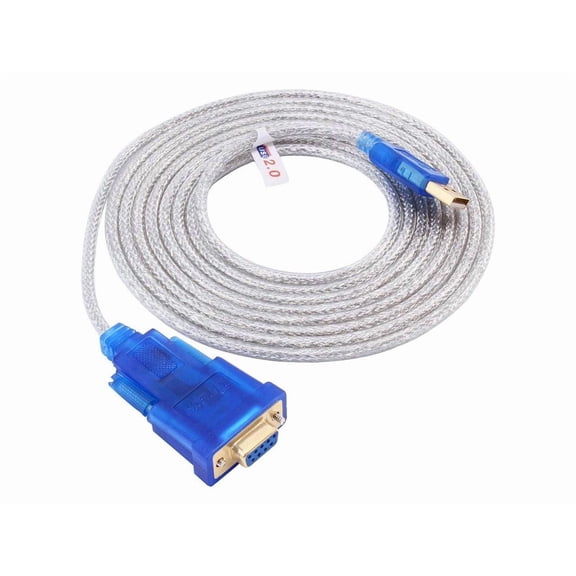 USB to Serial Adapter 10 ft, USB to RS232 DB9 Female Cable COM Port with FTDI Chipset Supports Windows 11 10 8 7 Mac Linux - 10v Feet
