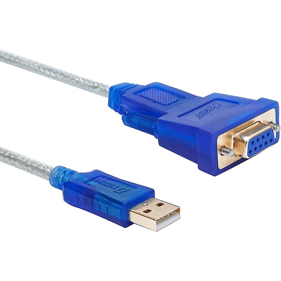 USB to Serial Adapter 3 ft, USB to RS232 DB9 Female Cable COM Port with FTDI Chipset Supports Windows 11 10 8 7 Mac Linux - 3 Feet
