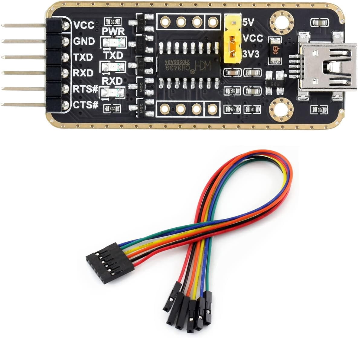 Ttl Android USB to TTL(UART) Communication Module, Mini -USB Connector, Compatible ...