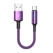 USB to Type C Charger Cable Short Data Cable Fast Charging Data New Cord UK W9L1
