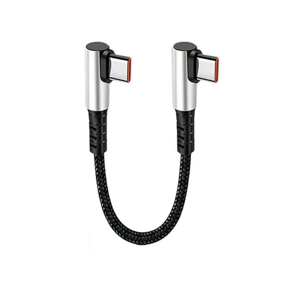 USB to Type C Fast Charging Cables 90 Degree Elbow Data Short Cord