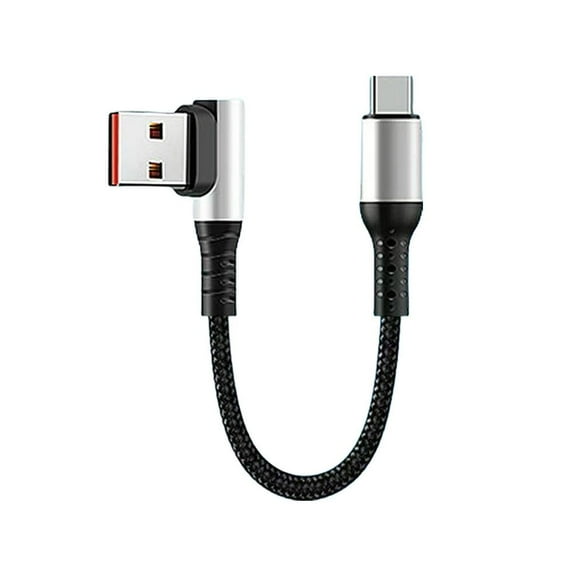 USB to Type C Fast Charging Cables 90 Degree Elbow Data Short Cord