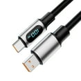 thumbnail image 1 of USB to Type C Fast Charging Line PD100W Charging Cable Digital Display Cord Data Sync Wire 480Mbps Speed for Laptops, 1 of 16