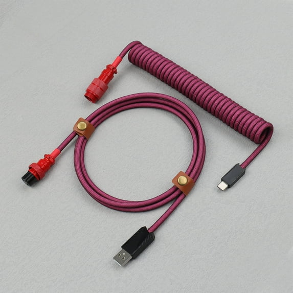 USB to Type c 18cm Spiral Coiled Keyboard Cable for Mechanical Keyboards