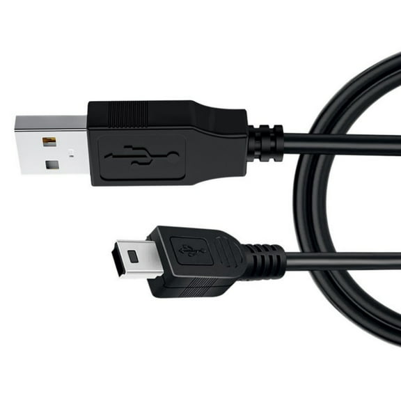 USB to USB 5Pin Charging Cord Wire with Trapezoid T Shape Designing for Stable Connection and Fast Power Black