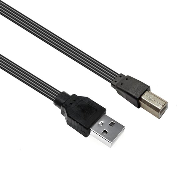 USB to USB B Printer Cord Flexible Length Selection Plastic Texture for Printer