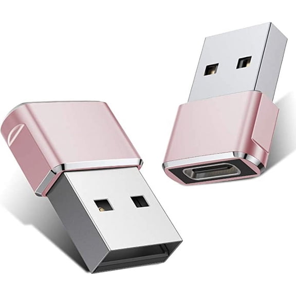 USB to USB C Adapter 2 pack, Type C Female to A Male Cable Connector