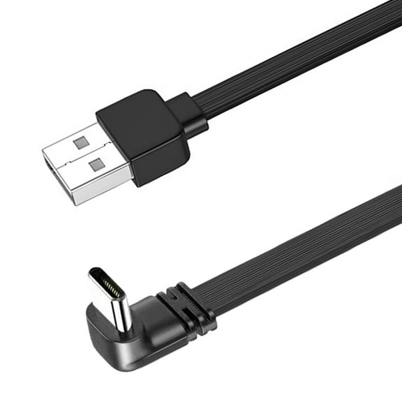 USB to USB C Cable 90 Degree USB C Fast Charging Cord for Cellphone Car Recorders USB Male to USB C Angled Cable