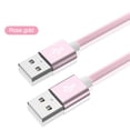 thumbnail image 1 of USB to USB Extension Fast Data Cable Male to Male USB Extender for Radiator Hard Disk Webcom Camera USB Cable Extens USB A Cord Rose Gold 1m, 1 of 6
