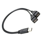 USB to USB2.0 Adapter Charging Cable 2 in 1 USB2.0 Splitter Fast Charging