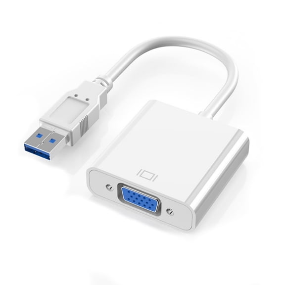 USB to VGA Video Converter USB3.0 to VGA Adapter Cord Wire for Easily Multi Display Setsup and High Resolution Viewing