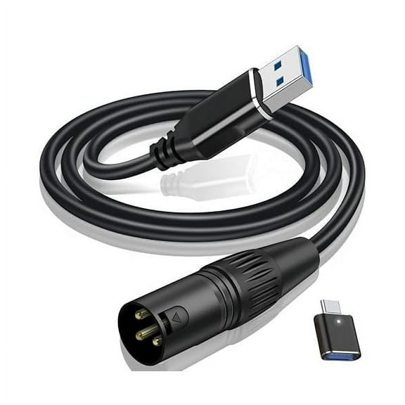 USB to XLR Cable,6.6 FT USB A to XLR YJJSKEJIo Stereo Cable,USB C to XL R Male Output Stereo YJJSKEJIo Cord for Amplifier, Speaker, Mixer Console ect